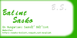 balint sasko business card